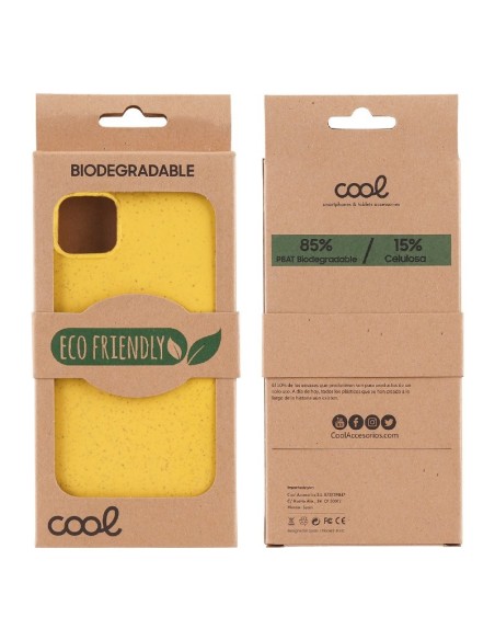 Carcasa biodegradable iPhone 14 Pro PBAT ecológico amarillo