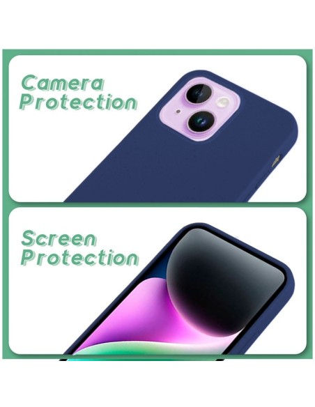 Carcasa biodegradable iPhone 14 PBAT ecológico azul marino