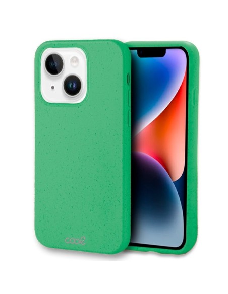Carcasa biodegradable iPhone 14 Plus PBAT ecológico verde menta