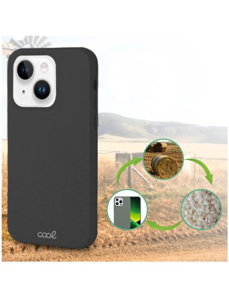 Carcasa biodegradable iPhone 14 Plus PBAT ecológico negro