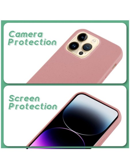Carcasa biodegradable iPhone 14 Pro Max PBAT ecológico rosa