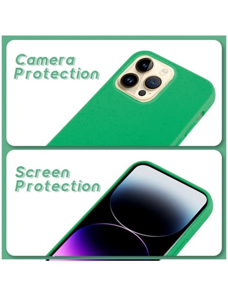 Carcasa biodegradable iPhone 14 Pro Max PBAT ecológico verde menta