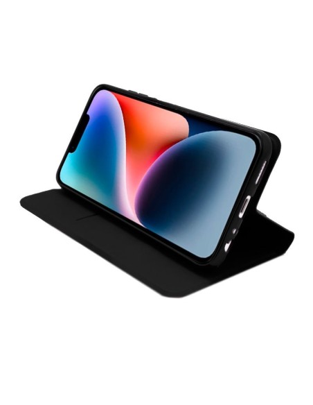 Funda libro soporte TPU iPhone 14 Plus Elegance negra