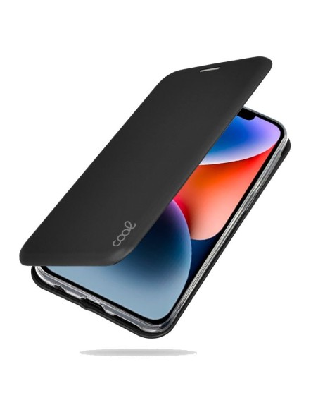 Funda libro soporte TPU iPhone 14 Plus Elegance negra