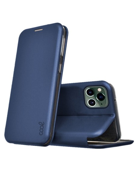 Funda libro soporte TPU iPhone 14 Pro Elegance azul marino