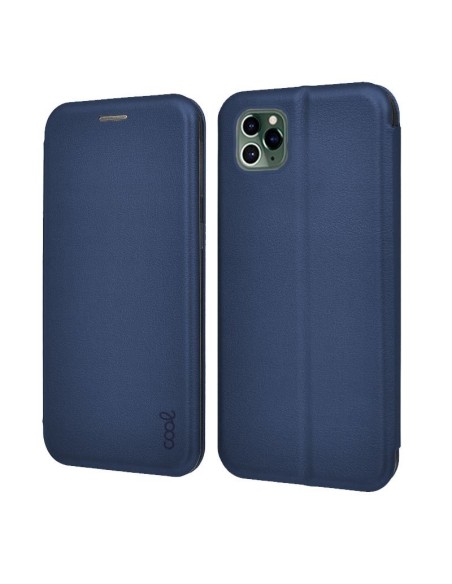Funda libro soporte TPU iPhone 14 Pro Elegance azul marino