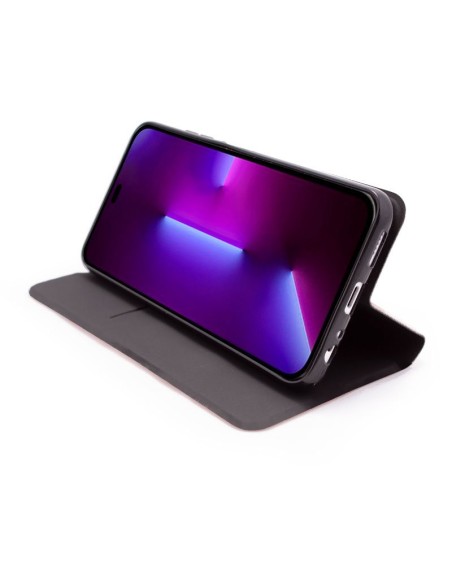 Funda libro soporte TPU iPhone 14 Pro Elegance azul marino