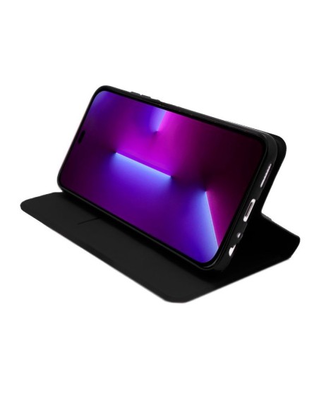 Funda libro soporte TPU iPhone 14 Pro Elegance negra