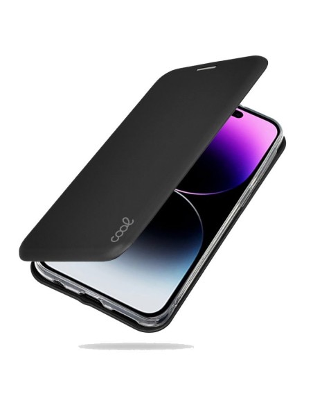 Funda libro soporte TPU iPhone 14 Pro Max Elegance negra