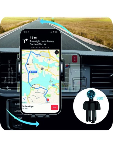 Soporte universal para coche carbono COOL negro