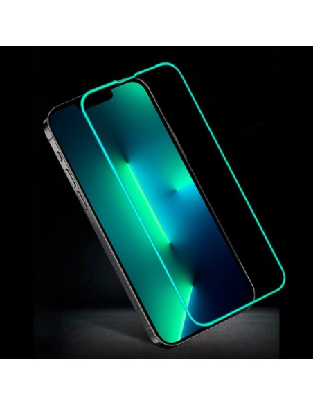Protector pantalla vidrio templado neón iPhone 13 / 13 Pro / 14
