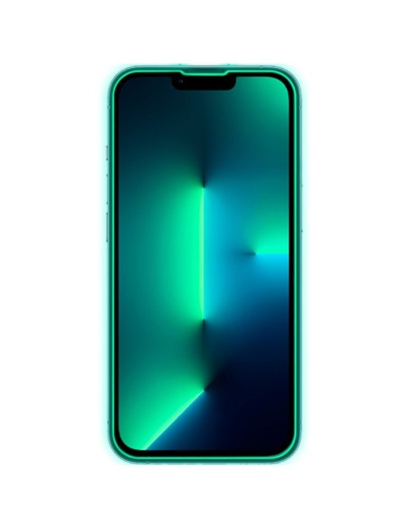 Protector pantalla vidrio templado neón iPhone 13 / 13 Pro / 14
