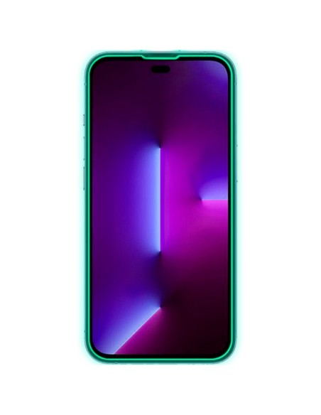 Protector pantalla vidrio templado neón iPhone 14 Pro