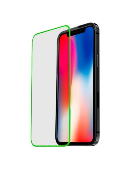 Protector pantalla vidrio templado neón iPhone X / iPhone XS / iPhone 11 Pro