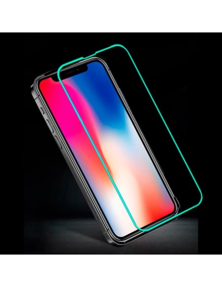 Protector pantalla vidrio templado neón iPhone X / iPhone XS / iPhone 11 Pro