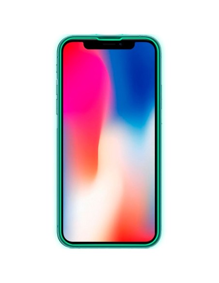 Protector pantalla vidrio templado neón iPhone X / iPhone XS / iPhone 11 Pro