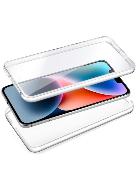 Funda gel TPU 3D iPhone 14 Plus transparente (Frontal + trasera)