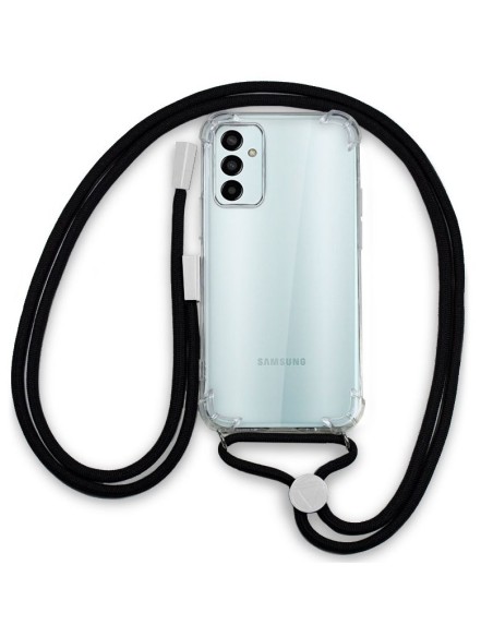 Carcasa TPU transparente Samsung M135 Galaxy M13 / A23 5G cordón negro