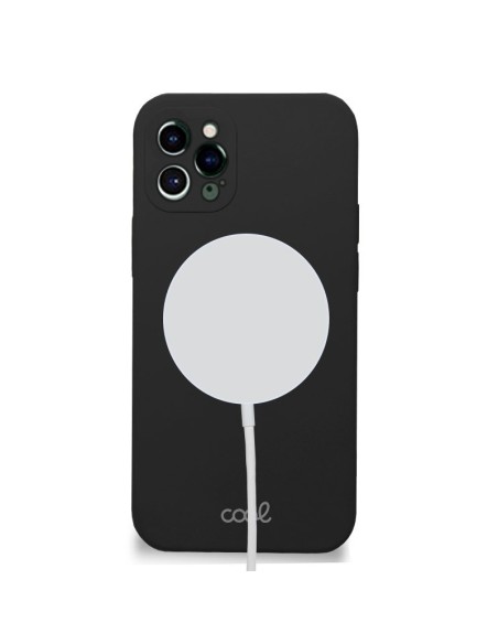 Carcasa TPU cama tela iPhone 14 Pro magnética negra