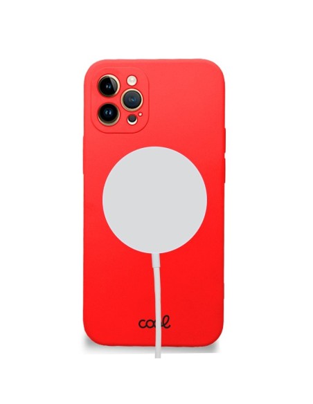 Carcasa TPU cama tela iPhone 14 Pro Max magnética roja