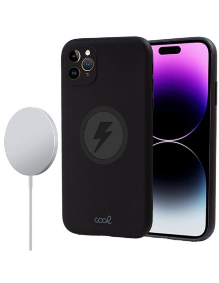 Carcasa TPU cama tela iPhone 14 Pro Max magnética negra