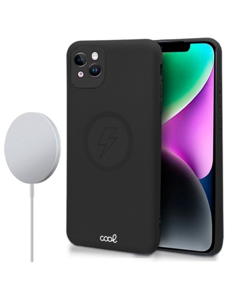 Carcasa TPU cama tela iPhone 14 magnética negra