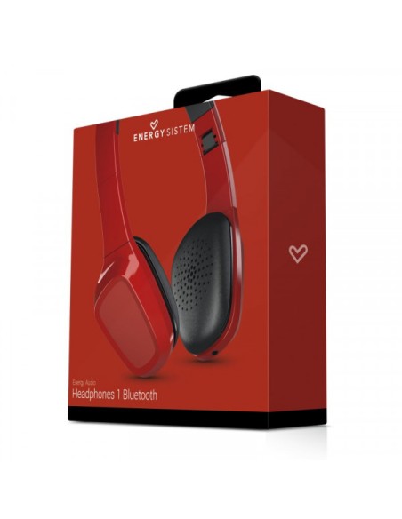 Auriculares cascos Bluetooth estéreo Energy Sistem rojos