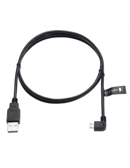 Cable Keple USB a microUSB acodado negro