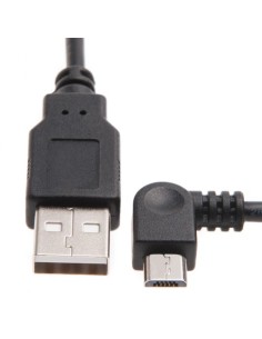 Cable Keple USB a microUSB acodado negro 2