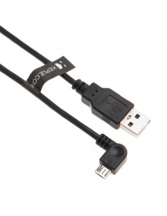 Cable Keple USB a microUSB acodado negro