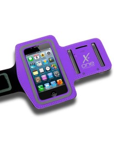 Funda brazalete running universal talla iPhone 5/5s/5c/SE 2015 hasta 4" morada