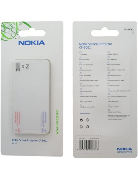 Protector pantalla adhesivo original Nokia C7-00 (2 unidades)