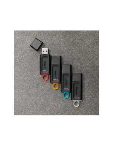 Pendrive 128GB USB 3.2 DataTraveler Exodia llavero negro y amarillo
