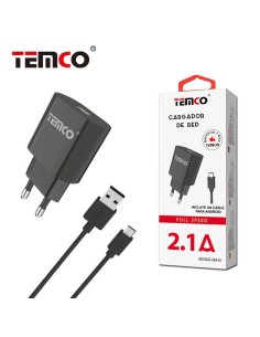 Cargador de red conector microUSB universal 2,1 A juego 2 en 1 negro