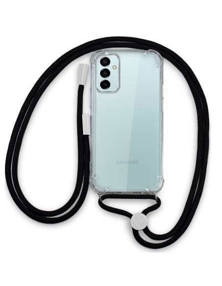 Carcasa TPU transparente Samsung M236 Galaxy M23 5G cordón negro