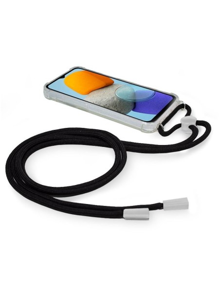 Carcasa TPU transparente Samsung M236 Galaxy M23 5G cordón negro
