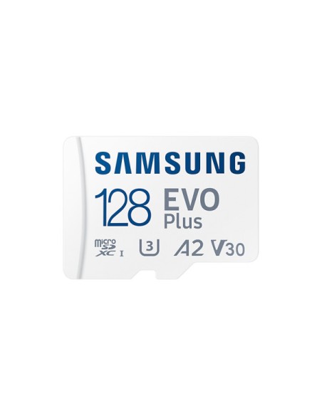 Tarjeta memoria microSD con adaptador 128 GB Samsung EVO Plus (Clase 10)