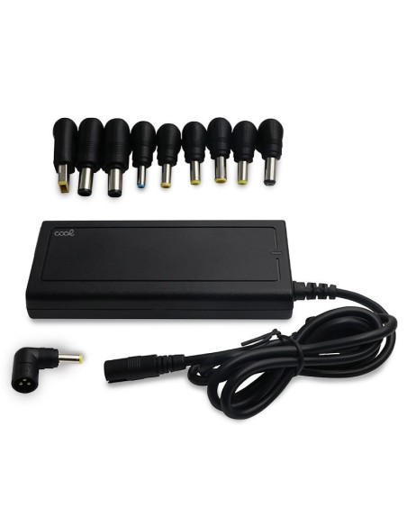 Cargador red universal PC's portátiles 90w automático COOL Slim + 10 conectores (USB QC 3.0)
