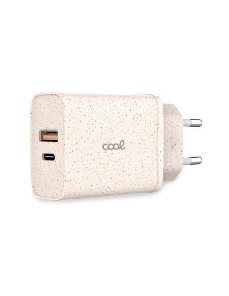 Cargador red universal Fast Charger (PD) toma dual tipo C / USB COOL Eco (20W)