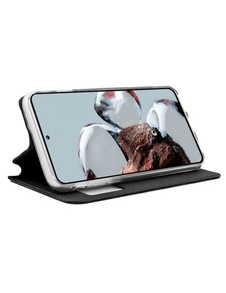 Funda libro soporte TPU Xiaomi 12T / 12T Pro negra