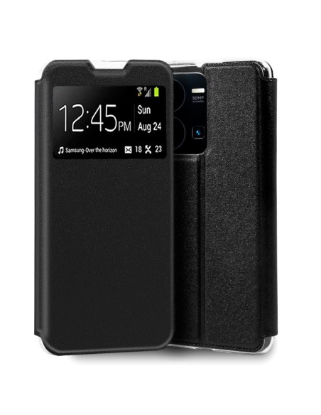 Funda libro soporte TPU Vivo Y22s / Y35 negra