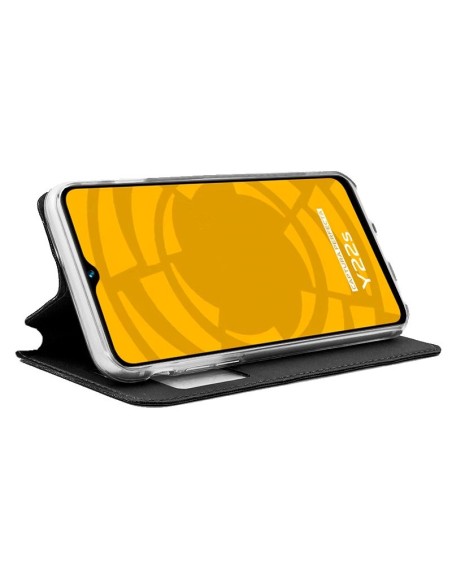 Funda libro soporte TPU Vivo Y22s / Y35 negra