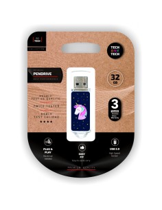 Pendrive llavero USB 32GB diseño Sueño de Unicornio (Unicorn Dream)