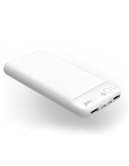 Batería externa universal Power Bank 10.000 mAh (2 x usb / 2A) COOL Boston Blanco