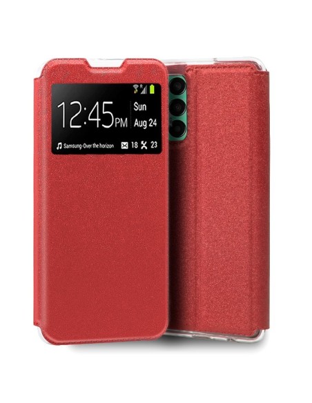 Funda libro soporte TPU Samsung M135 Galaxy M13 / A23 5G roja