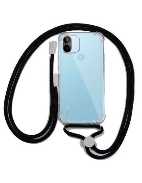Carcasa TPU transparente Xiaomi Redmi A1 Plus cordón negro