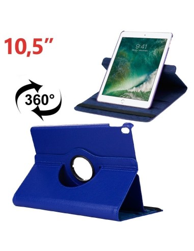 Funda soporte giratorio iPad Pro 10.5 / iPad Air 2019 10,5 polipiel azul