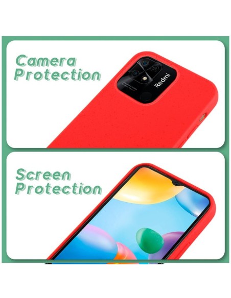 Carcasa biodegradable Xiaomi Redmi 10C PBAT ecológico roja