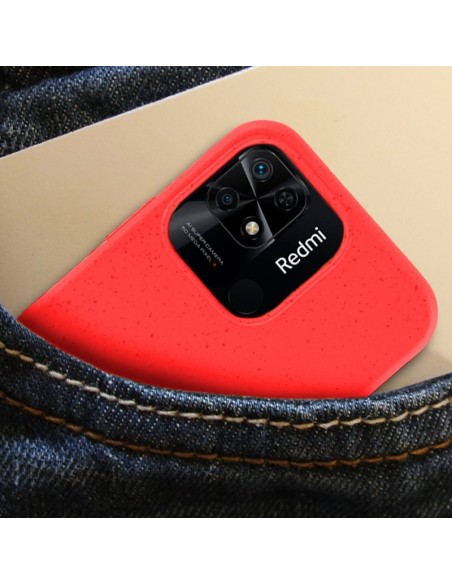Carcasa biodegradable Xiaomi Redmi 10C PBAT ecológico roja
