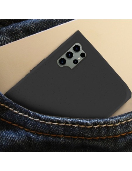 Carcasa biodegradable Samsung Samsung S918 Galaxy S23 Ultra PBAT ecológico negra